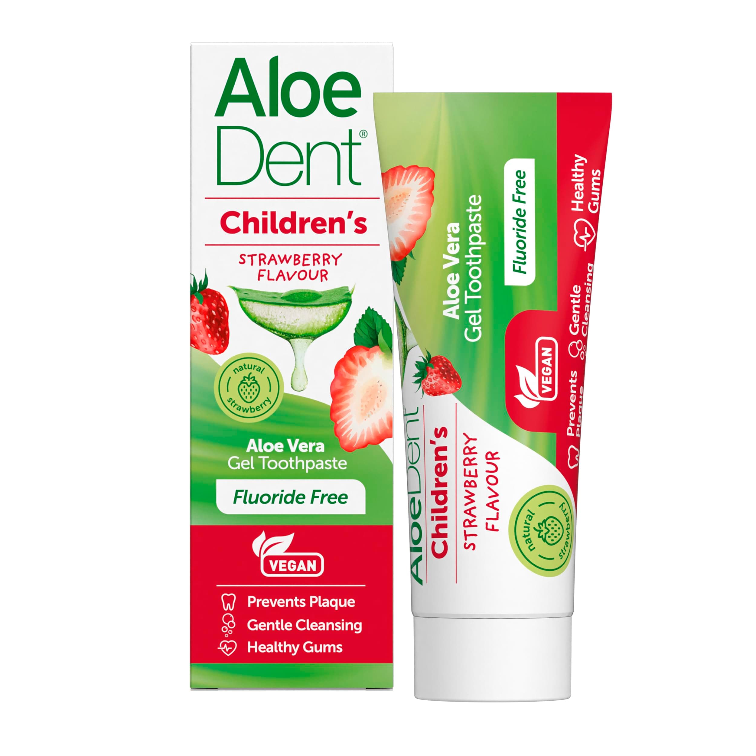 AloeDent Children's Strawberry Toothpaste - 50ml