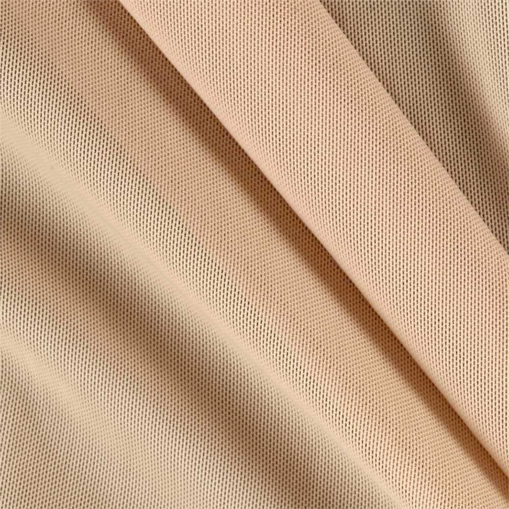 Barcelonetta Power Mesh Fabric | 5 Yards Continuous | 60" Wide | 4-Way Stretch, 10% Spandex | Lightweight, Sheer (Nude)