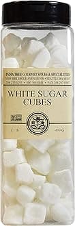 Non-GMO Fair Trade White Sugar Cubes - 1.1 lb Container - Pure Cane Sugar Rough-Cut Cubes for Coffee, Tea, Cocktails, Beverages, and Entertaining