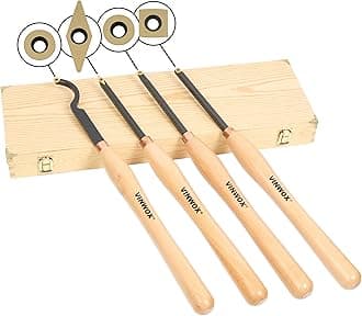 20" Full Size 4 PCS Carbide Wood Lathe Turning Tool Set, Carbide Wood Lathe Chisel Set, Carbide Lathe Turning Tool, Carbide Turning Tool