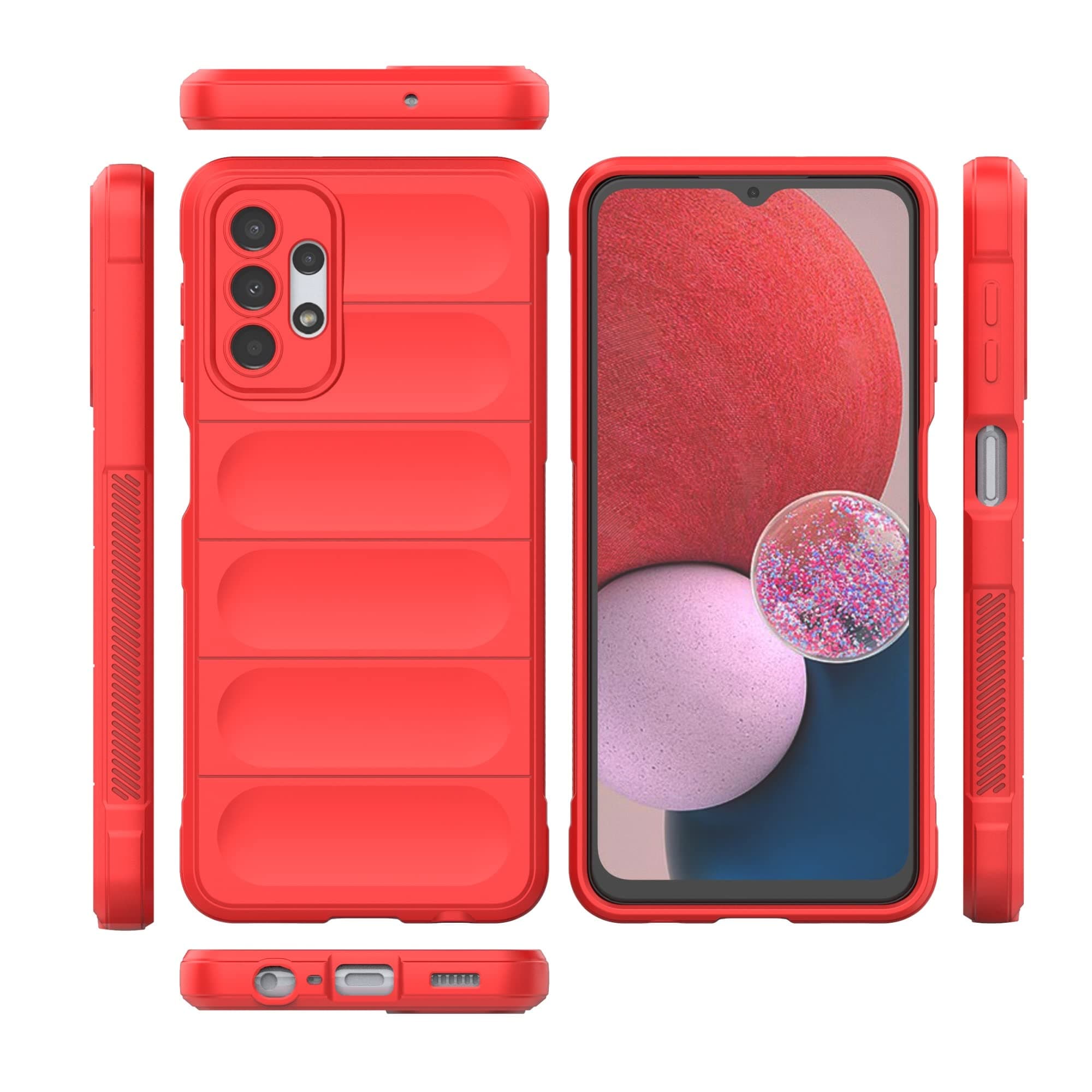 متوافق مع Samsung Galaxy A13 4G Case Case Case Case Slim Case Full Budge Progres Strack Resistant Scratch Innovan (Color : Red)