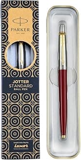 Jotter Standard Gold Trim Ball Pen| Ink Color - Blue | Perfect For Corporate Use | Elite Pen For Professionals