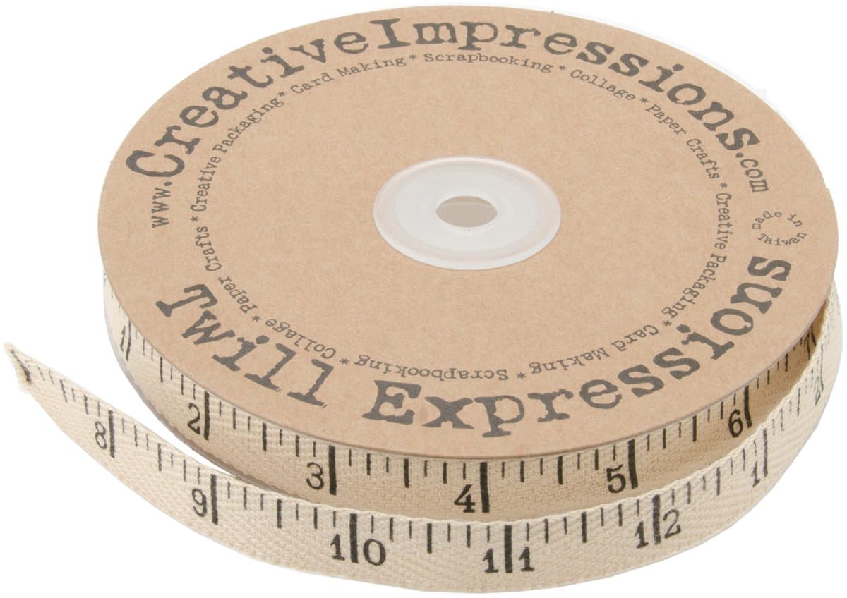 Creative Impressions Printed Twill Antique Ruler, 25-Yard