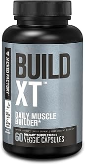 Build-XT Daily Muscle Builder & Performance Enhancer - Muscle Building Supplement for Muscular Strength & Growth | Trademarked Ingredients Peak02, ElevATP, & Astragin - 60 Veggie Pills