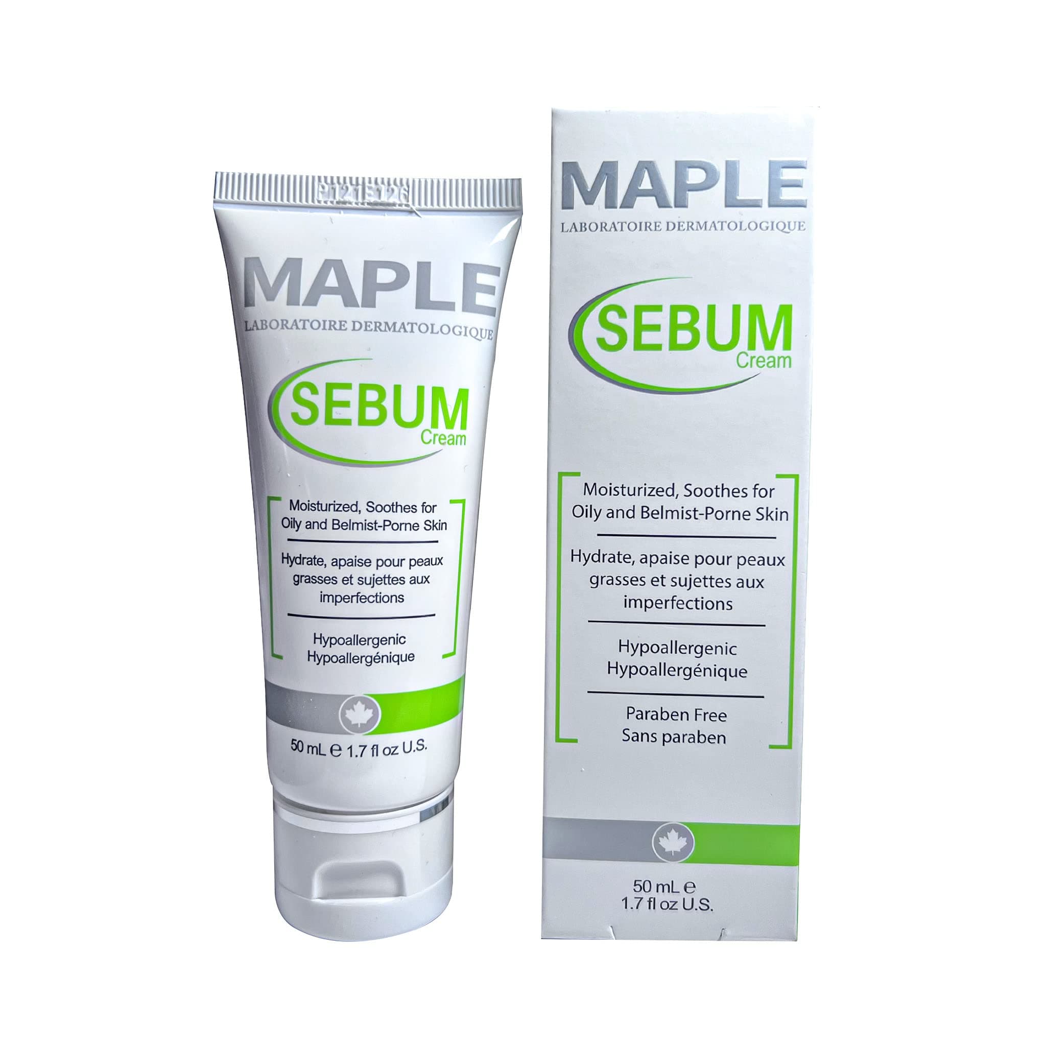MAPLE SEBUM Cream 50 mL Moisturizes, soothes and regulate a sebum production of oily skin and skin with imperfections.