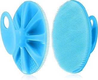 INNERNEED Food-Grade Soft Silicone Body Cleansing Brush Shower Scrubber, Gentle Exfoliating and Massage for All Kinds of Skin (Blue)