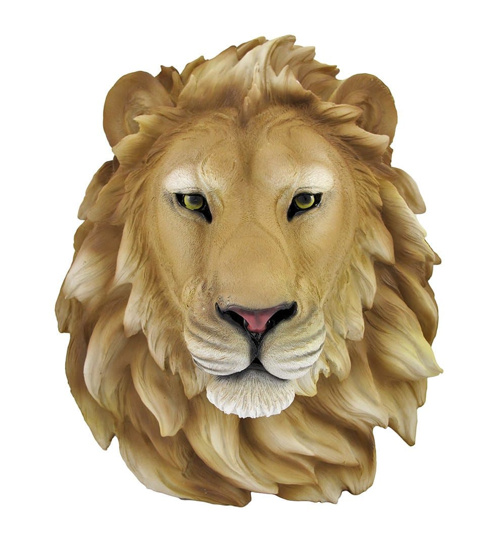 DWK African Lion Head Mount Wall Statue Bust Leo