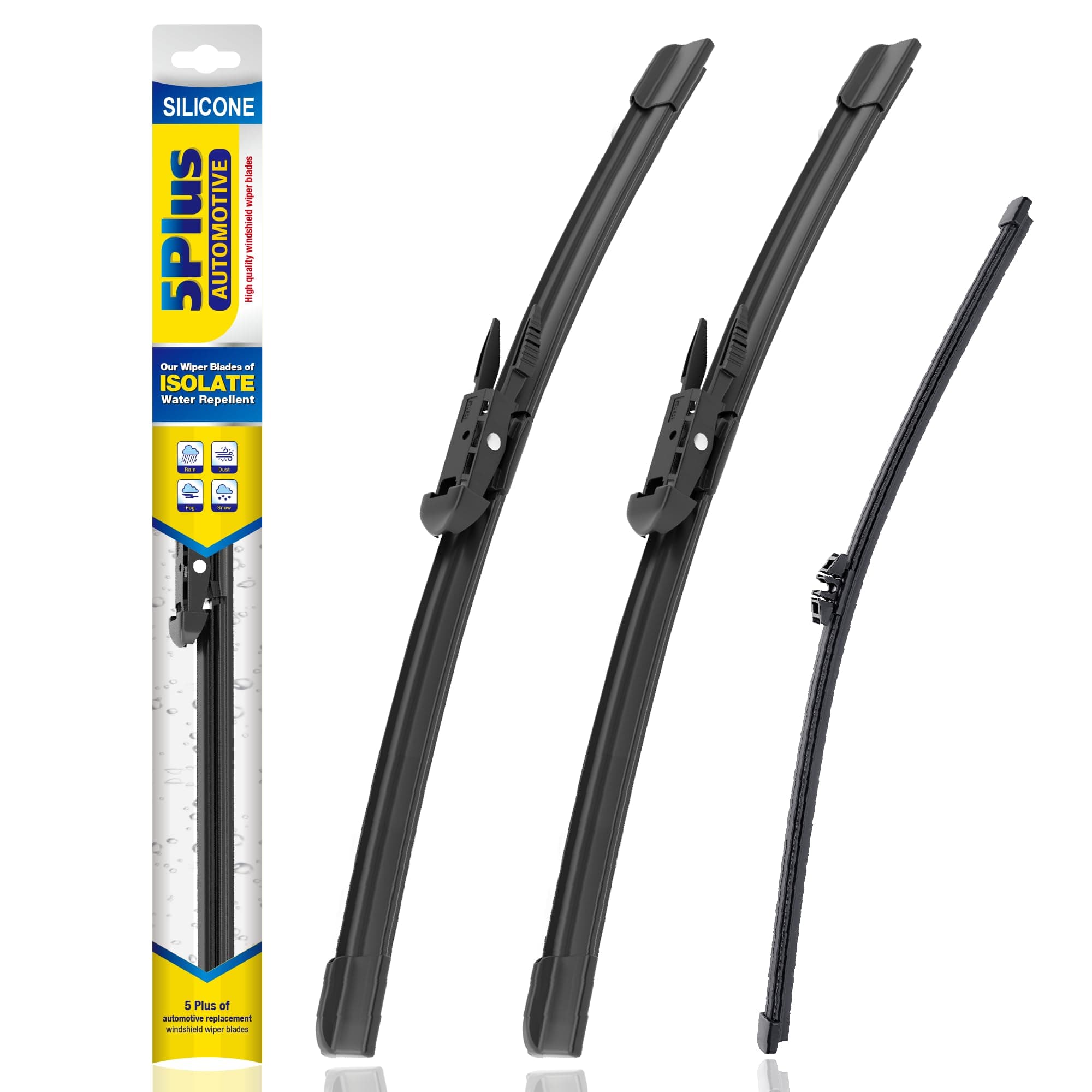 Silicone Windshield Wipers Replacement for Ford Edge 2015 2016 2017 2018 2019 2020 2021 2022 2023 Wiper Blades(Set of 3),Automotive Replacement Windshield Wiper Blades For My Car-28"/28"/15"