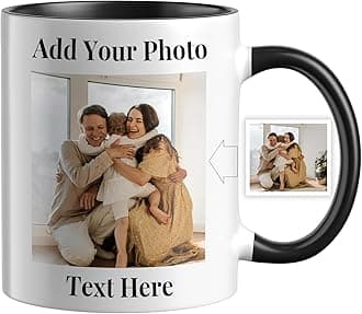 Custom Mug with Photo Personalized Coffee Mug with Picture Custom Coffee Mugs With Name 11oz Double Side Custom Mug Novelty Customized Gifts for Men and Women