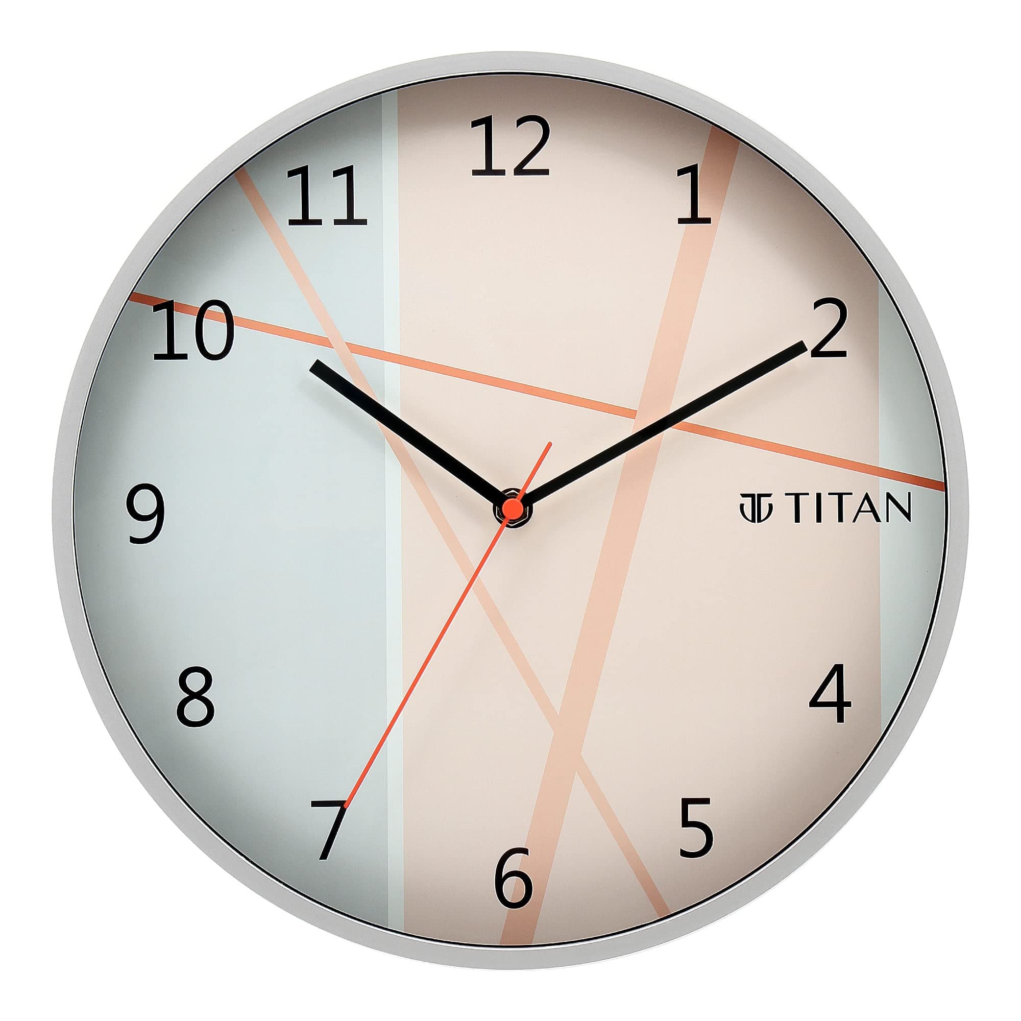 Titan Plastic Trendy & Modern Looking Multi-Coloured Dial Analog Wall Clock Inspired from Cherry Blossom - 30.5 Cm X 30.5 Cm (Medium)