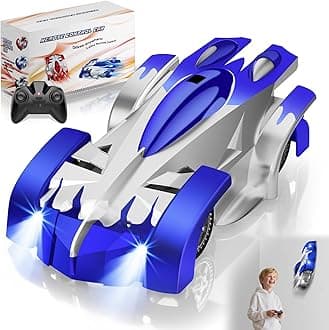Wall Climbing Remote Control Car,360° Rotating Dual Mode RC Stunt Car,Toys For 4 5 6 7 8 9 Year Old Boy,Rechargeable Toy Car With Headlight,Christmas Birthday Gifts, Blue