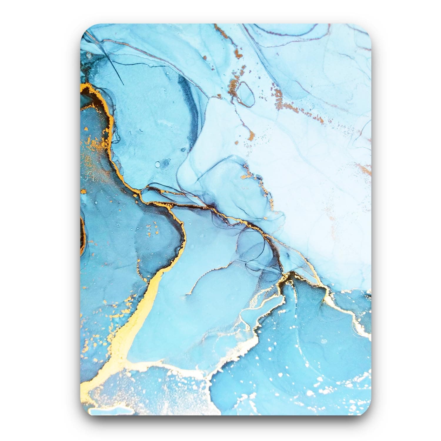 Small Mouse Pad, Mini Mouse Pad 6 x 8 Inch, Thick Rubber Waterproof Mouse Mat, Cute Mousepad for Women Men Kids Wireless Mouse Mini Laptops Keyboard Tray Home Office Travel, Blue Ink Marble