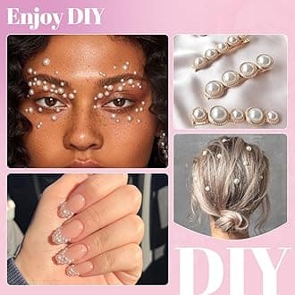 13000Pcs Flatback Pearls for Crafting (Ivory White/Beige), Assorted Size 2/3/4/5/6/8/10mm Half Pearl, Bedazzling Bead for DIY Crafts Clothing Tumblers Mugs Shoes Fabric Embellishment Nail Art Makeup