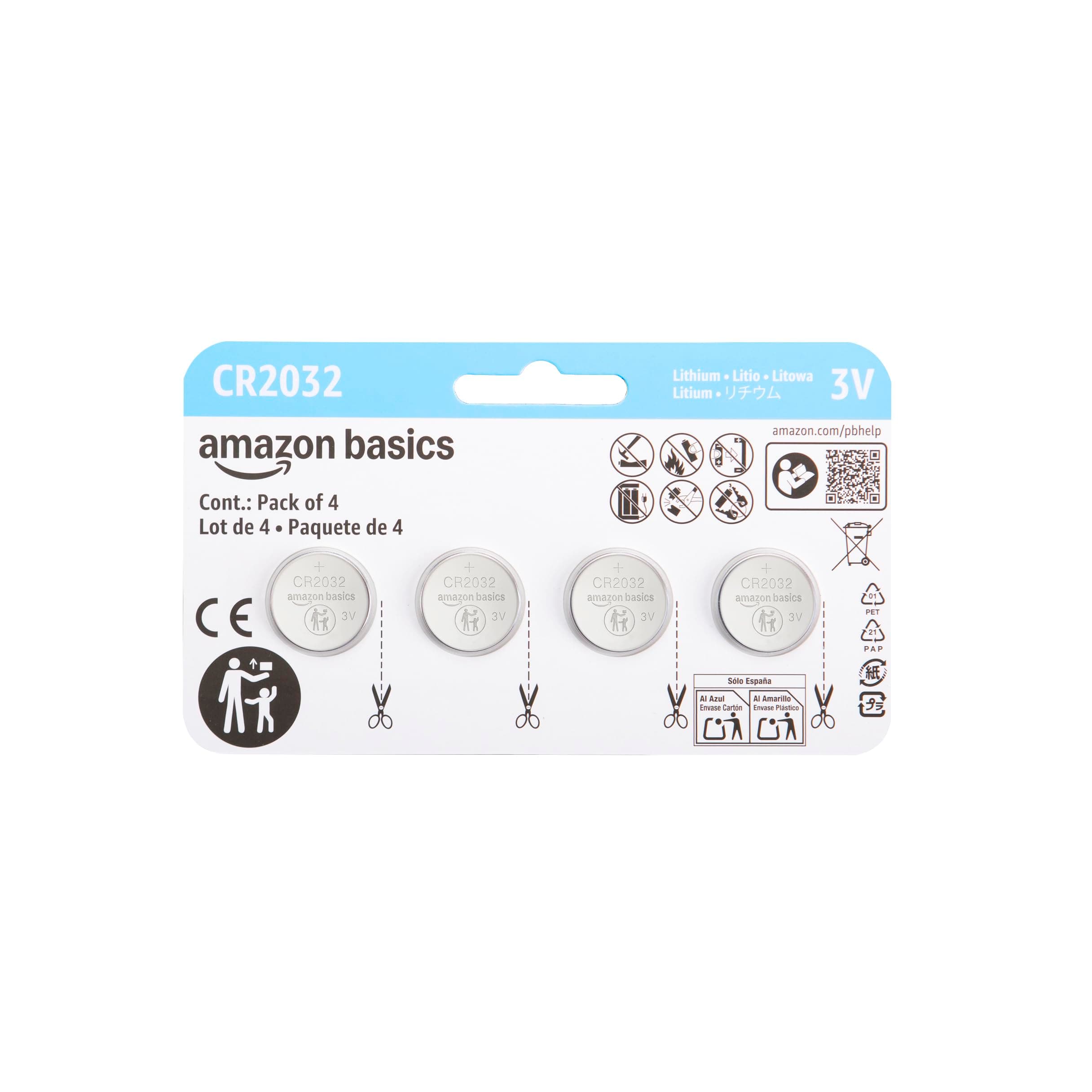 AmazonBasics CR2032 Litium Coin Cell (Pack of 4)