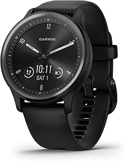 vívomove Sport, Hybrid 40mm smartwatch with health & fitness functions, hidden touchscreen display & up to 5 days battery life, Black