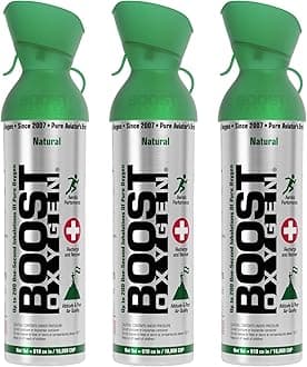 - Boost Oxygen Large Natural 10 Liter Canister | Respiratory Support for Aerobic Recovery, Altitude, Performance and Health (3 Pack)
