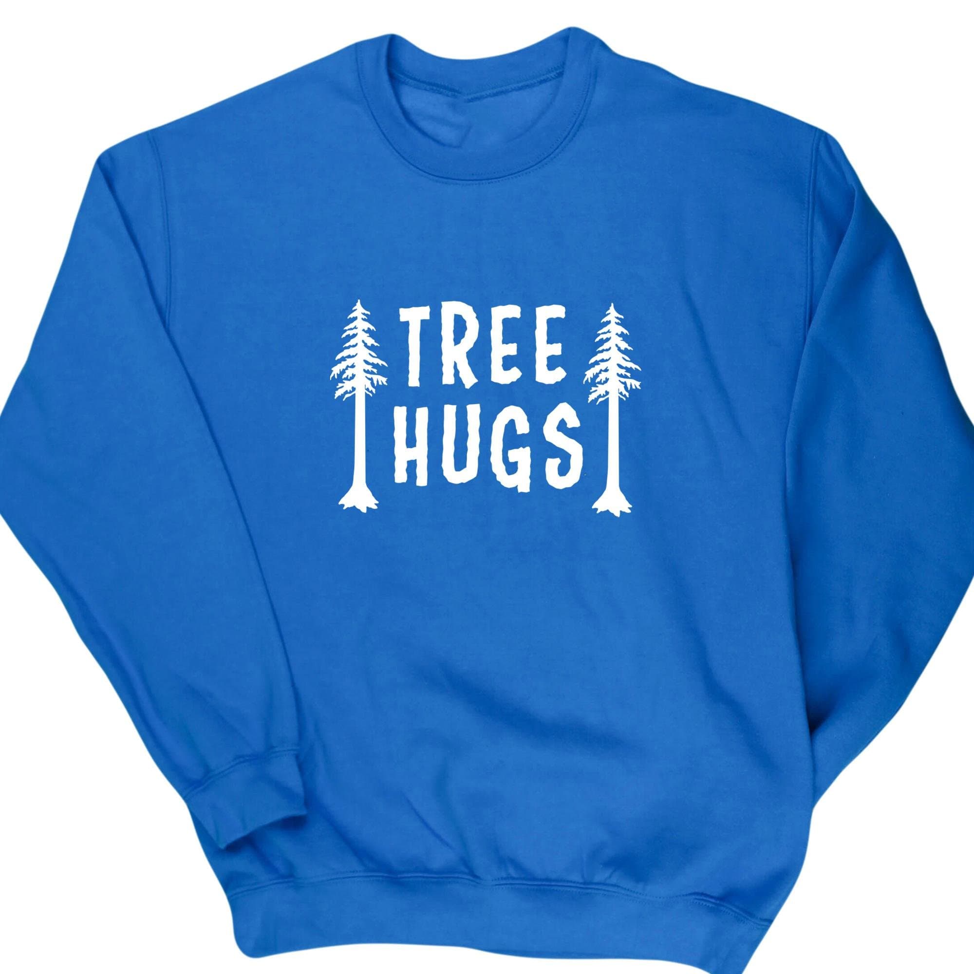 Hippowarehouse Tree Hugs Unisex Jumper Sweatshirt Pullover (Specific Size Guide in Description)