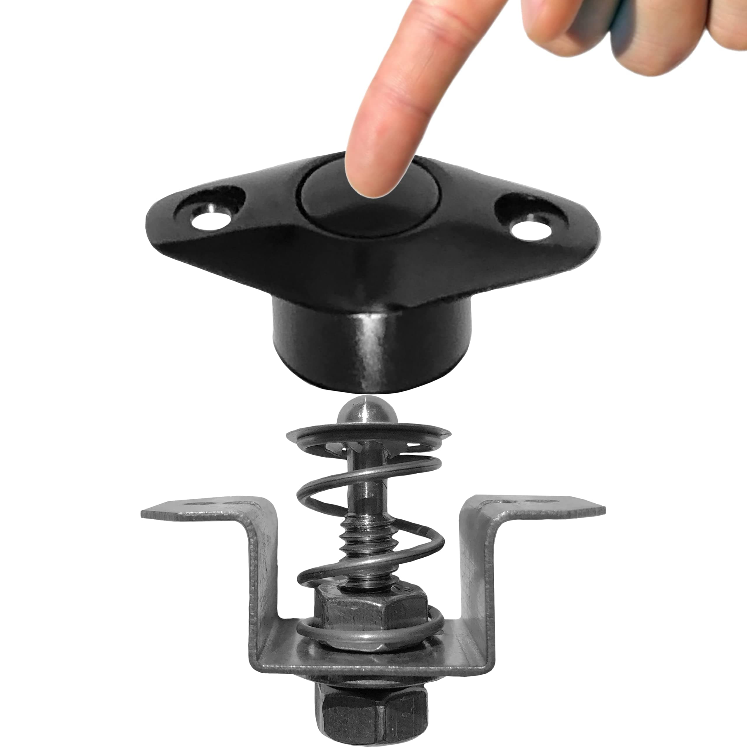 Dzus Small Push Button Retro Quick Latch Release Black 1.050