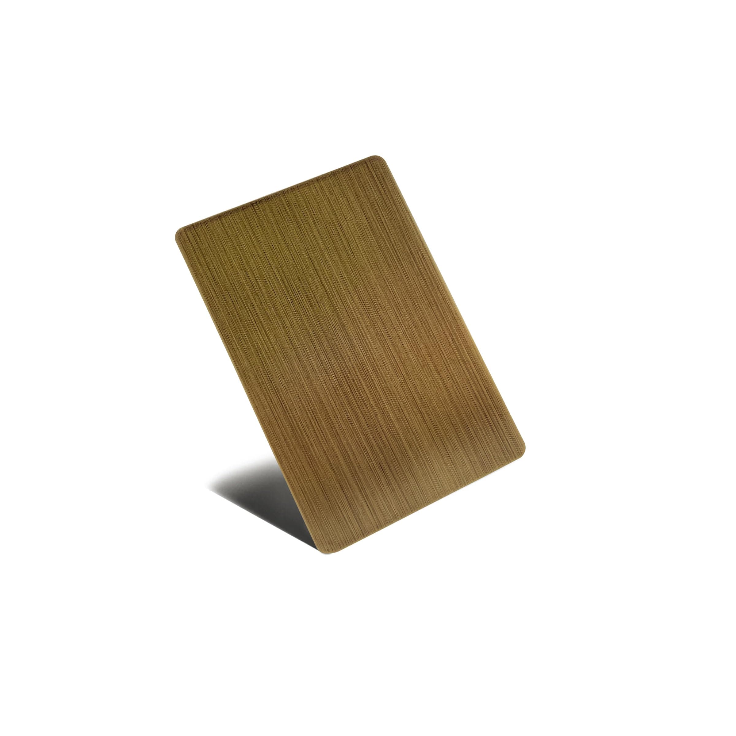 Antique Brass Sample for CT Copper Tailor Custom Stainless Steel Range Hoods,2" by 3" Sheet