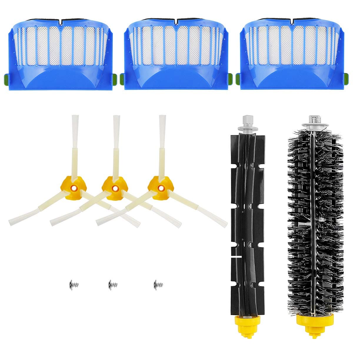 POWER-XWT Replace Accessories for Irobot Roomba 600 605 615 616 620 621 630 635 650 652 660 665 680 690 - a set of 10