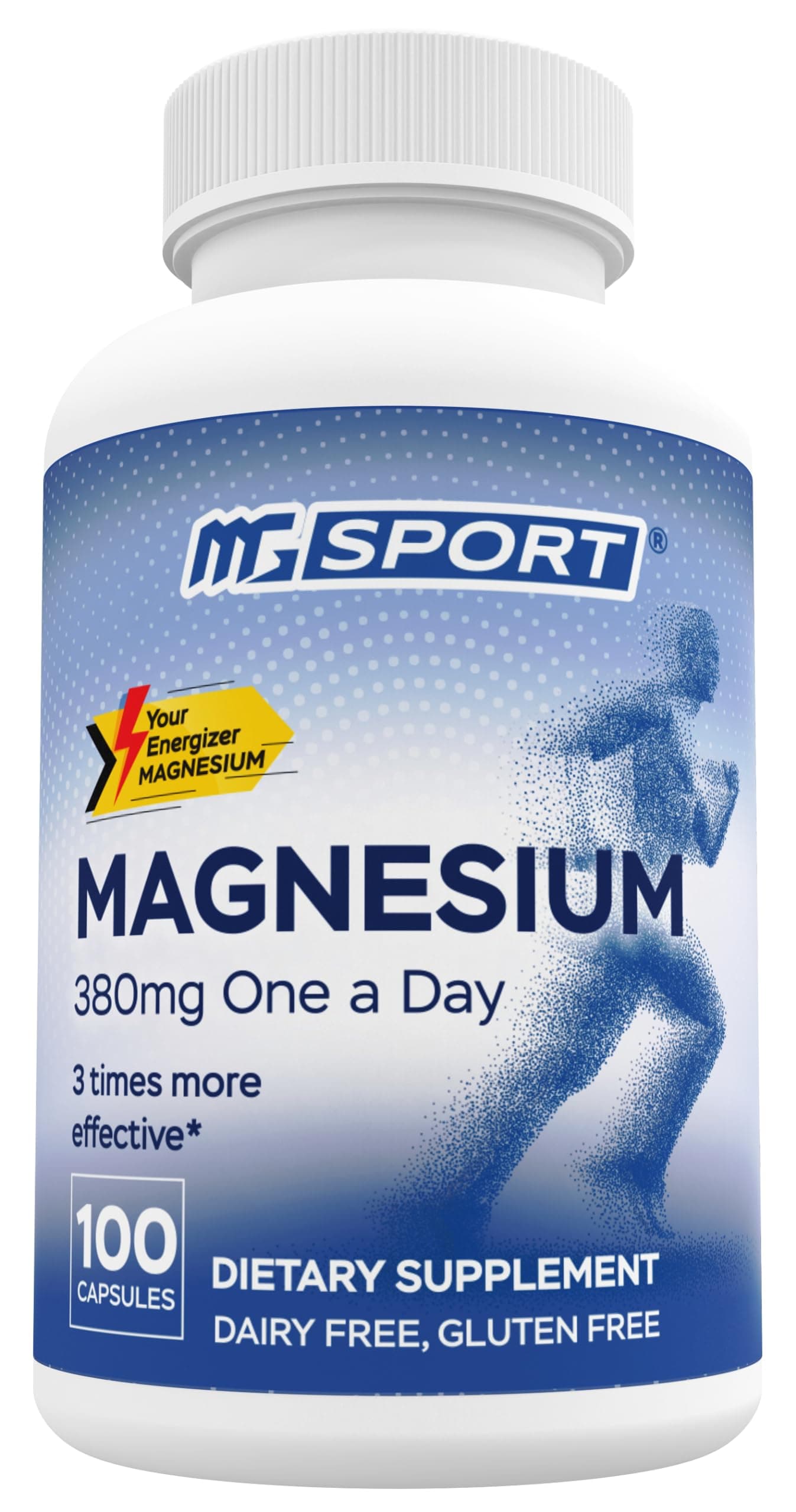 Magnesium Supplement Complex MGSPORT - High Absorption with Vitamins B6, D, E...
