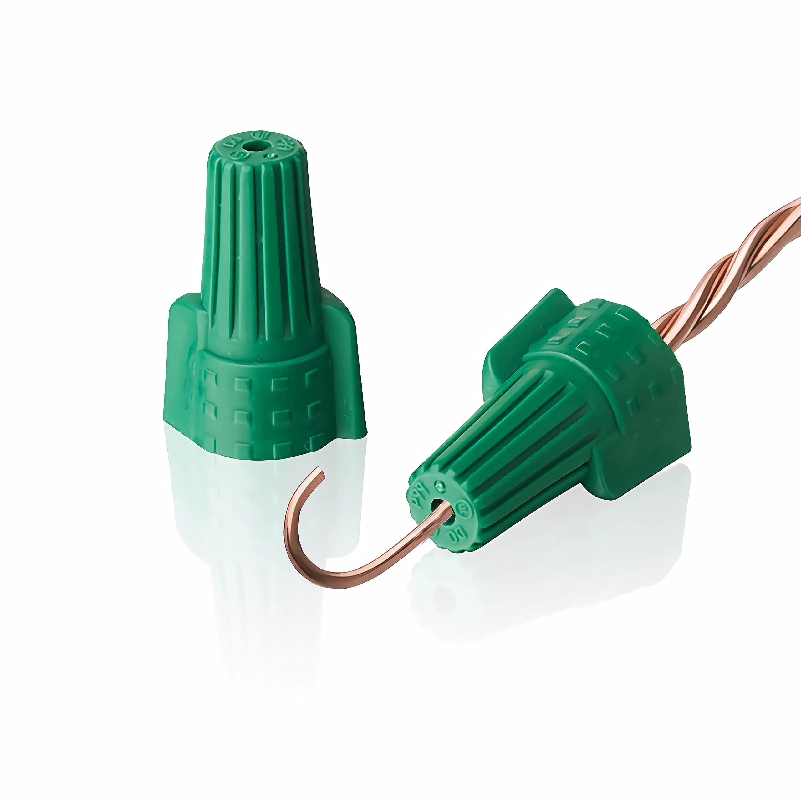 Dicio Winged Ground Wire Connectors Nuts with Hole 100PCs Green Wire Connector Electrical Caps,Ul Listed Electrical Ground Nuts for 14-10 Awg