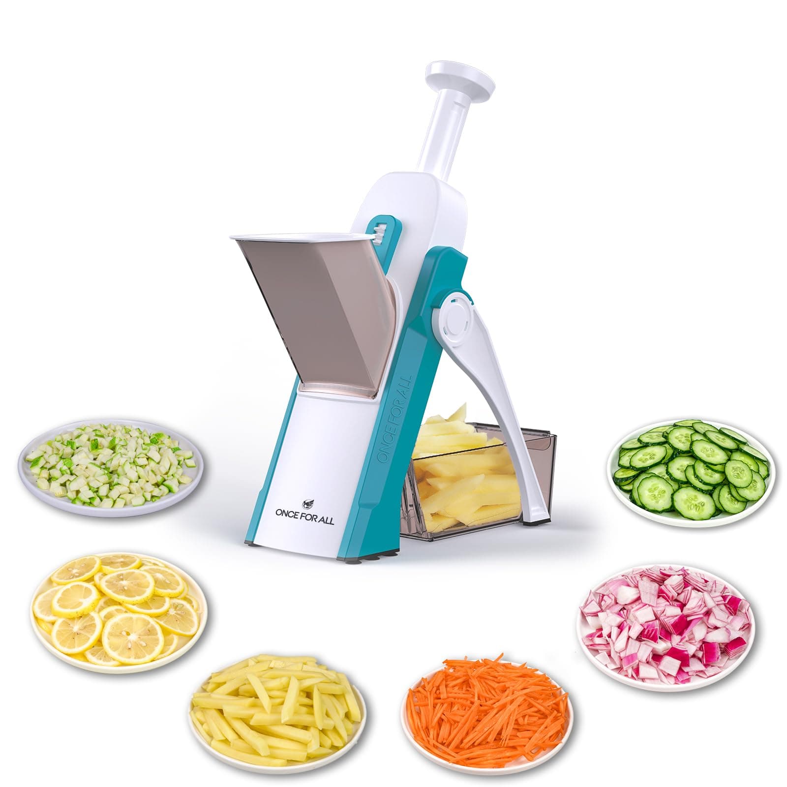 Once For All Multifunctional vegetable cutter for vegetables and all types of fruits