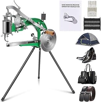 Shoe Cobbler Repair Machine Leather Sewing Machines Hand Small Stitching For Cotton Nylon Line Manual Shoes Bags Clothes Quilts Coats Trousers Belt DIY