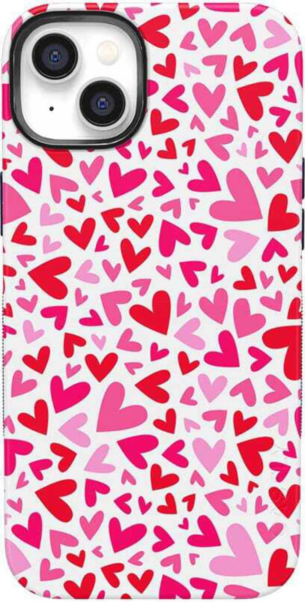 Casely iPhone 14 Case | XOXO | Candy Hearts | Compatible with MagSafe | Bold Protective Design