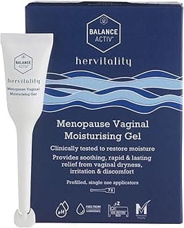HerVitality Menopause Moisture Gel, Vaginal Moisturiser, Fast, Long-Lasting Relief from Vaginal Dryness and Discomfort, Treatment for Women, 7 Easy to Use Gel Applicators, 1 Pack