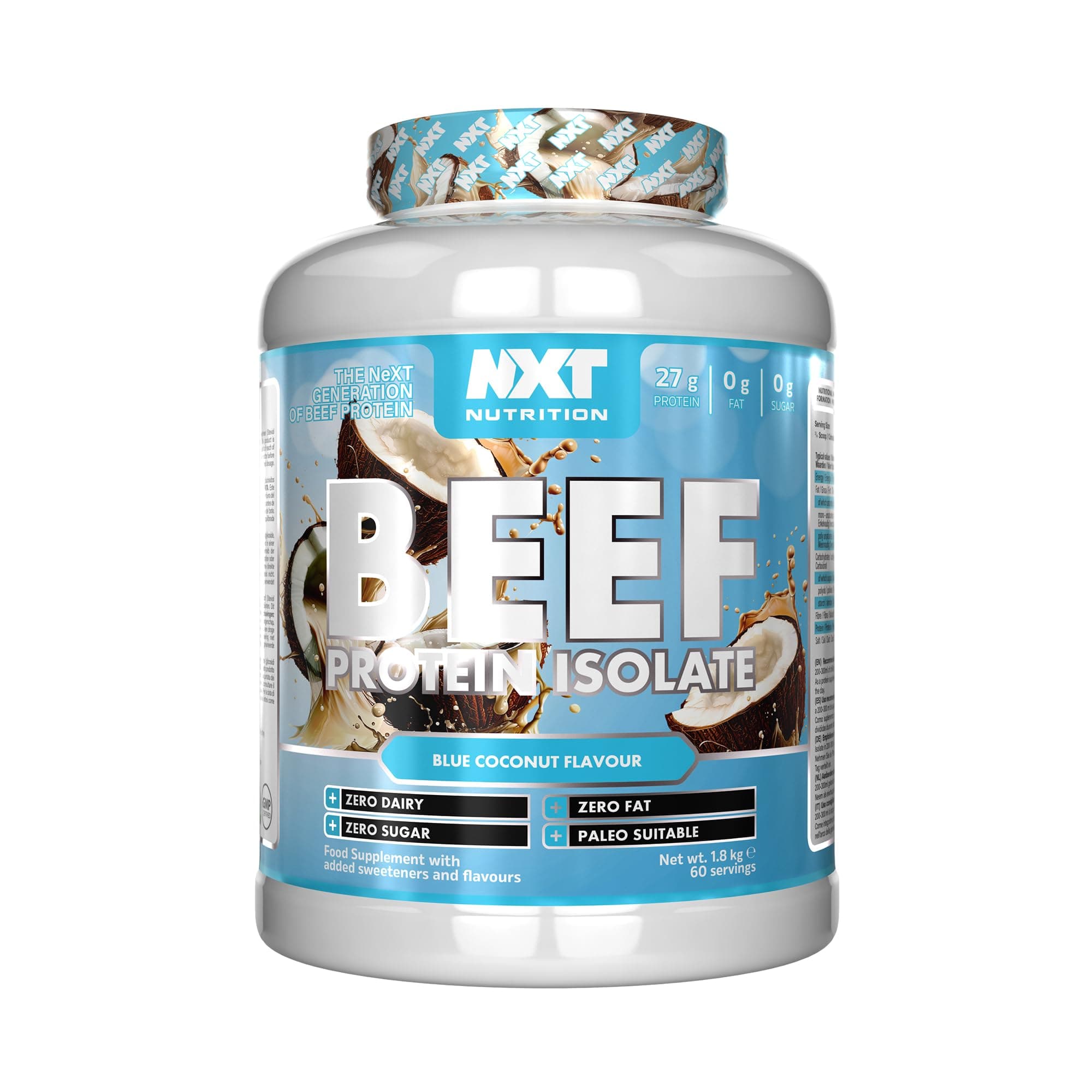 NXT Beef Protein Isolate Blue Coconut 1.8kg 60 Servings