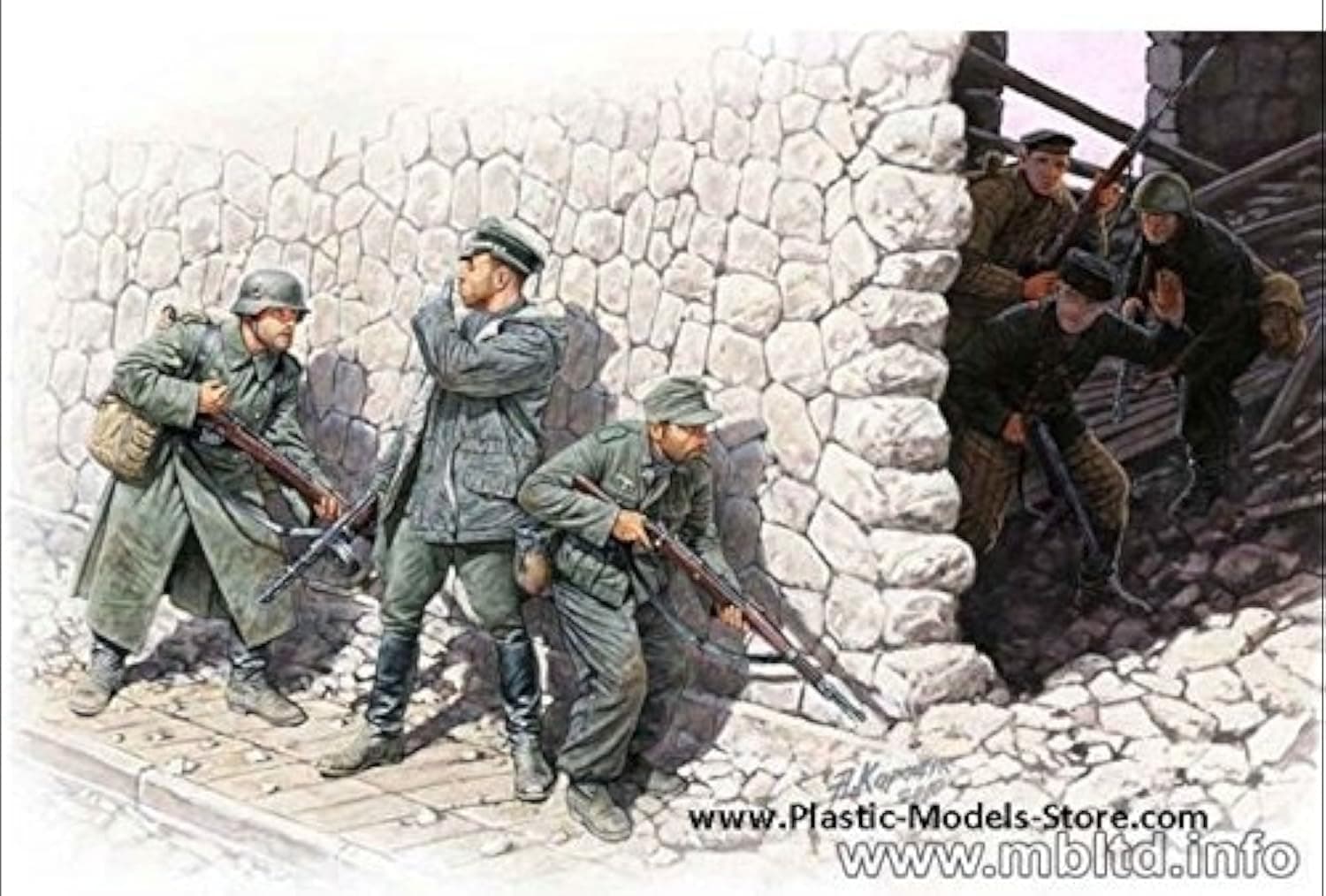 Masterbox WHO S That! 3 German and 3 Soviet Soldiers 1/35 Master Box 3571