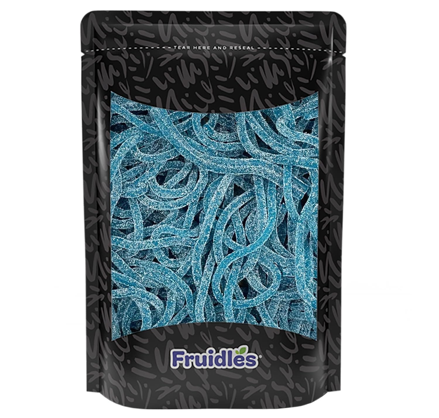 Licorice Laces, Long Candy Straws, String Licorice Candy, Soft Chewy, Gelatin-Free, Party Favor (Sour Blue Raspberry Laces, Half-Pound)