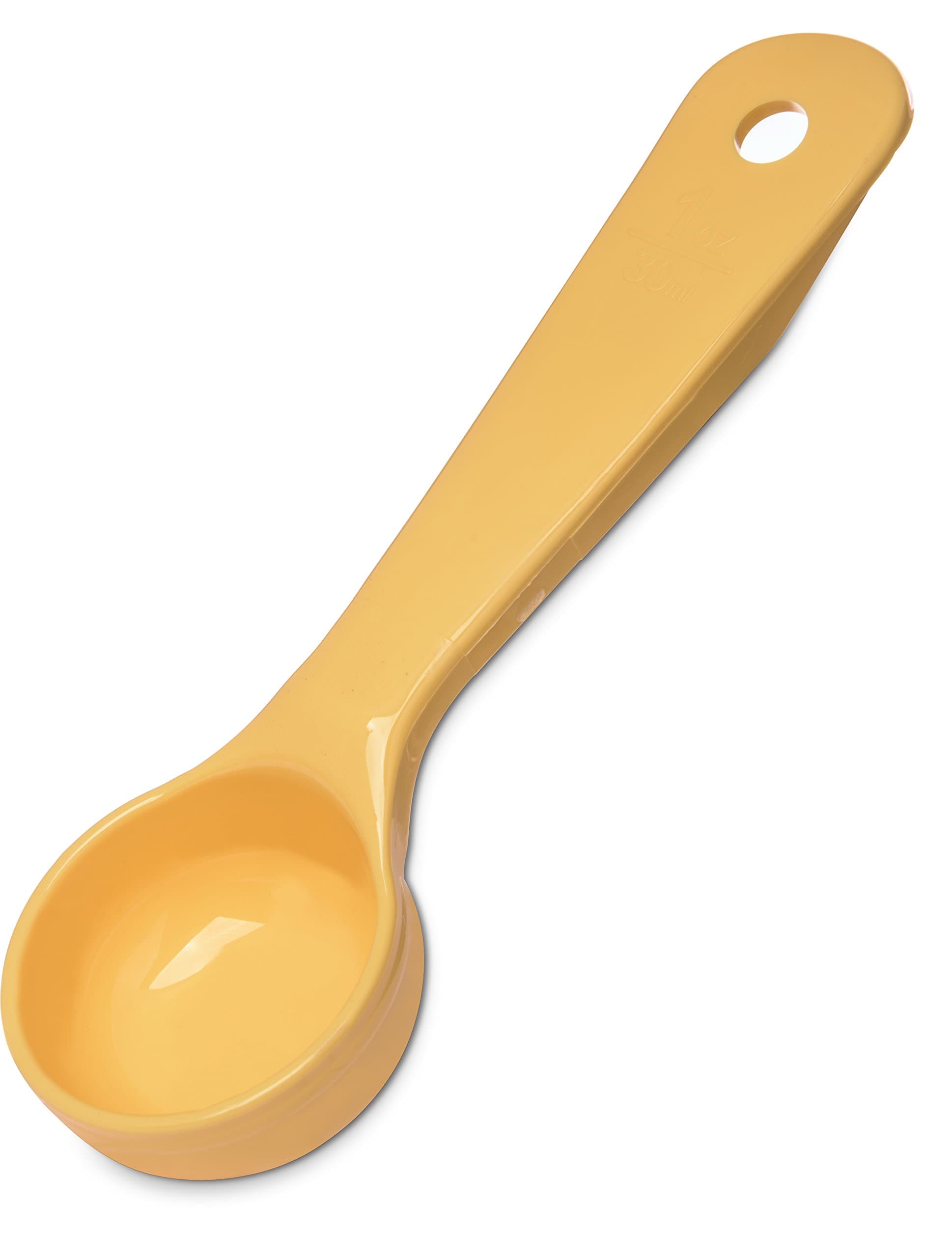 Carlisle FoodService Products 492104 Solid Short Handle Portion Control Spoon, 1 oz, Yellow
