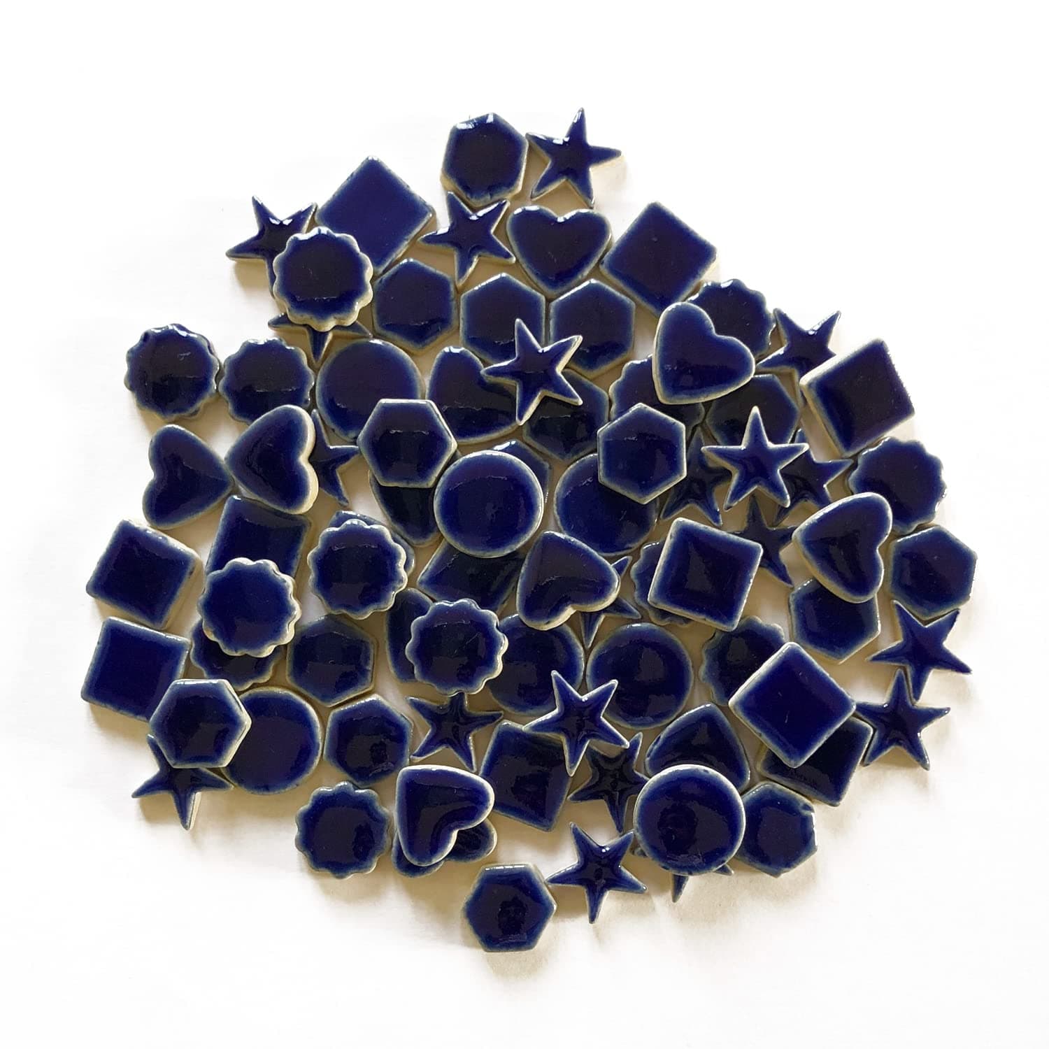 Sai Mosaic Art Ceramic 15mm Mixed Shape Blue