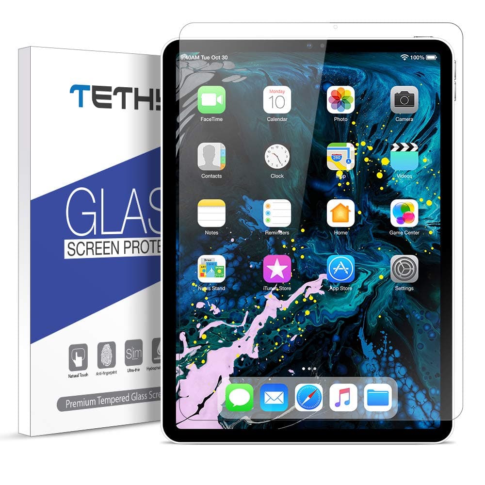 TETHYS Glass Screen Protector Designed for iPad Pro 11-inch [1 Pack] Durable HD Tempered Glass for Apple iPad Pro 11" Inch 2018, 1-Pack