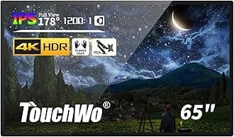 65 inch Interactive Touchscreen Monitor, Electronic Whiteboard with 16:9 FHD 1080P Display, Windows 10 All-in-One PC for Industrial, Office and Classroom, Core i7 RAM 8G & ROM 256G