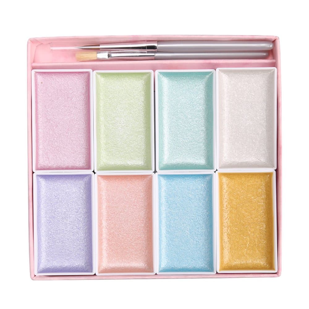 Advanced Solid Pigment 8 Colors Watercolor Paints Pearl Luster