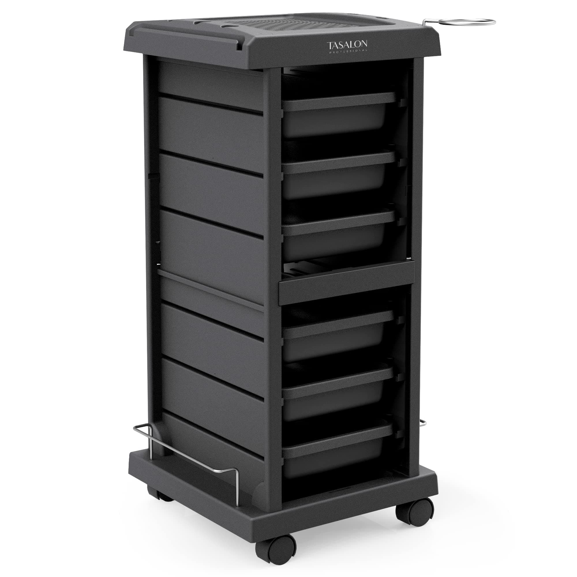 TASALON Salon Trolley - Space Saving Rolling Cart for Extra Storage - 6-Tray Multipurpose Salon Cart - Tattoo Tray