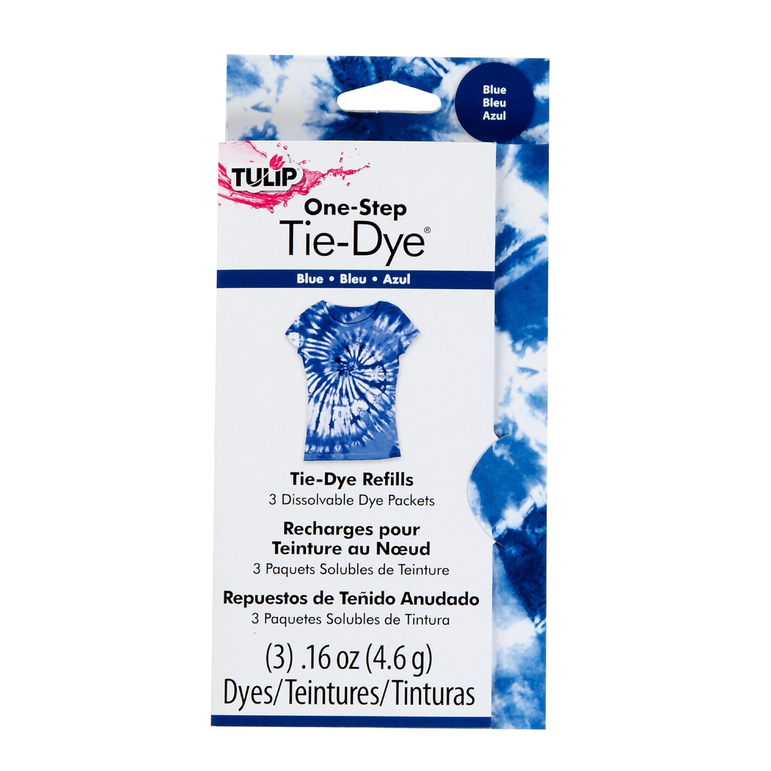 Tulip One-Step Tie-Dye Kit Dye Refill Packs, Blue