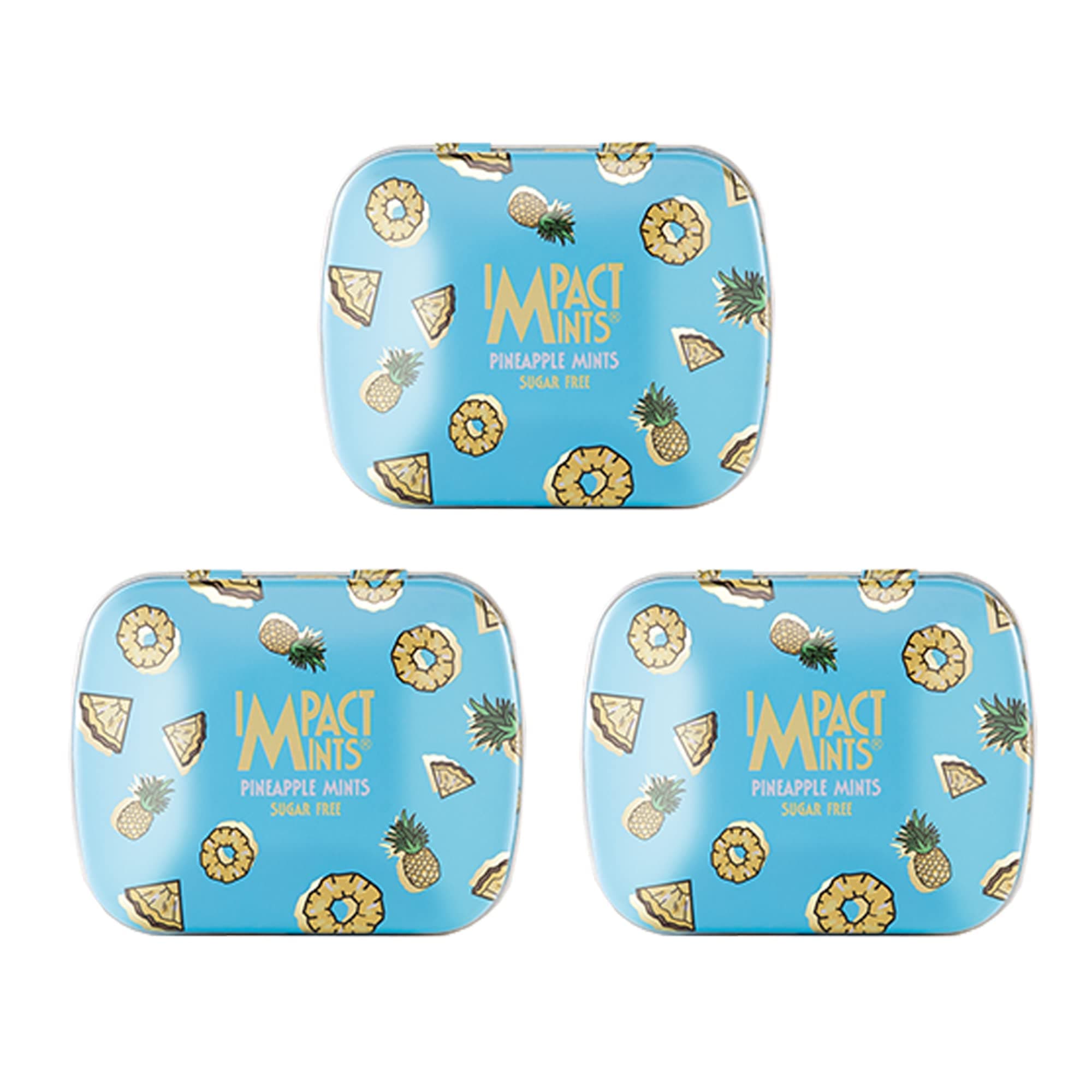 Sugar Free Pineapple Flavour Mints Summer Edition (14g Each, Pack of 3)