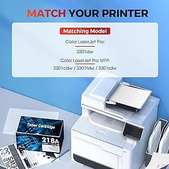 218A Toner Cartridges 4 Pack - MFP 3301fdw 218A Toner Replacement for HP 218A HP 218X Work for Color Laser Pro 3301fdw 3301cdw 3201dw 3301sdw Printer Ink W2180A , No CHIP, Black Cyan Yellow Magenta