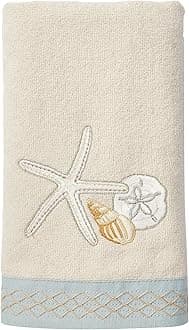 Avanti Linens - Hand Towel, Soft & Absorbent Cotton Towel, Beach Inspired Bathroom Accessories (Seaglass Collection)