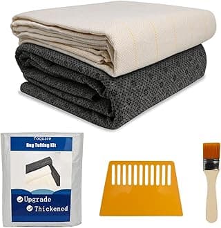 83"x39" Primary Tufting Cloth with Marked Lines, 70.9"x31.5" Tufting Rug Backing Fabric, Large Monk Cloth Kit,Rug Tufting Supplies,Rug Making Supplies