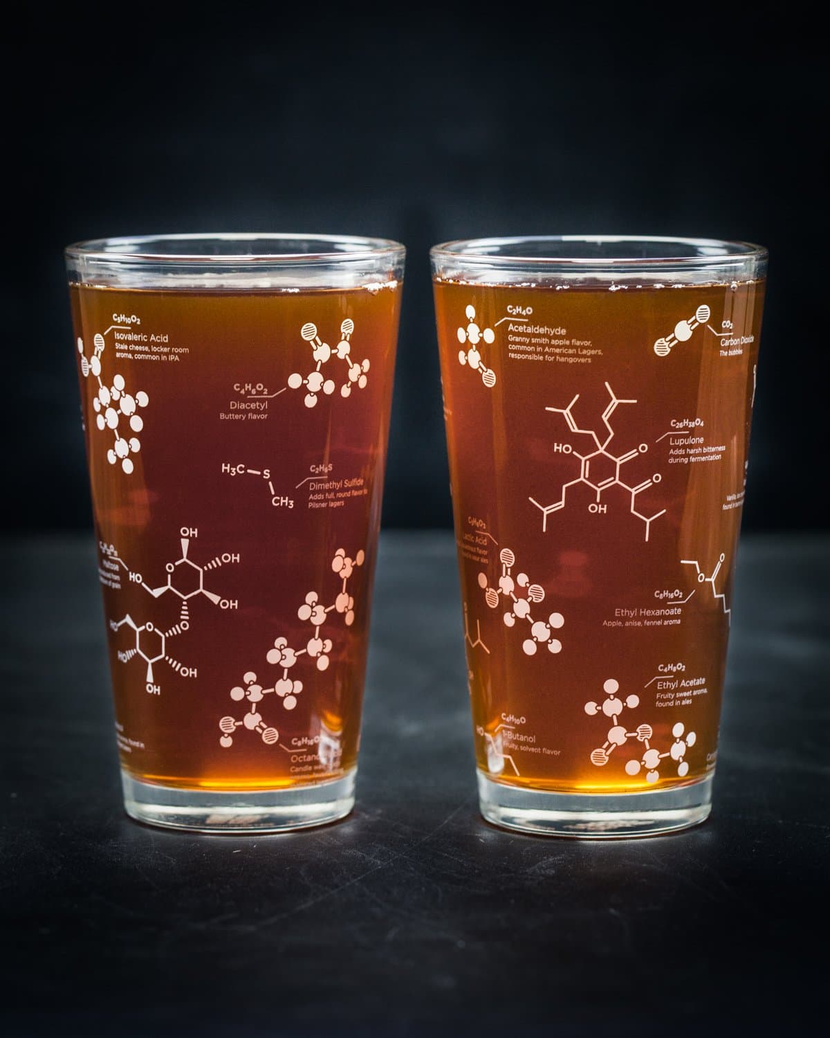 Cognitive SurplusBeer Chemistry Pint Glasses, Pair