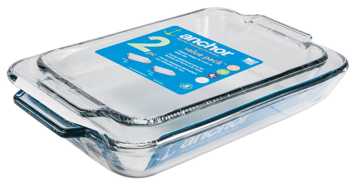 Anchor Hocking Ob Baking Dish 2piece, Clear, ACH.GW82761