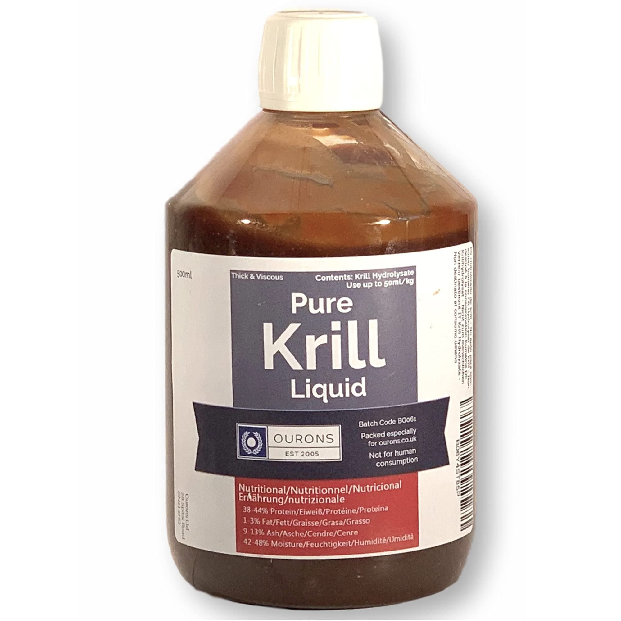 500ml Pure Krill Liquid - Fish Protein Hydrolysate for Fish Feed & Attracts