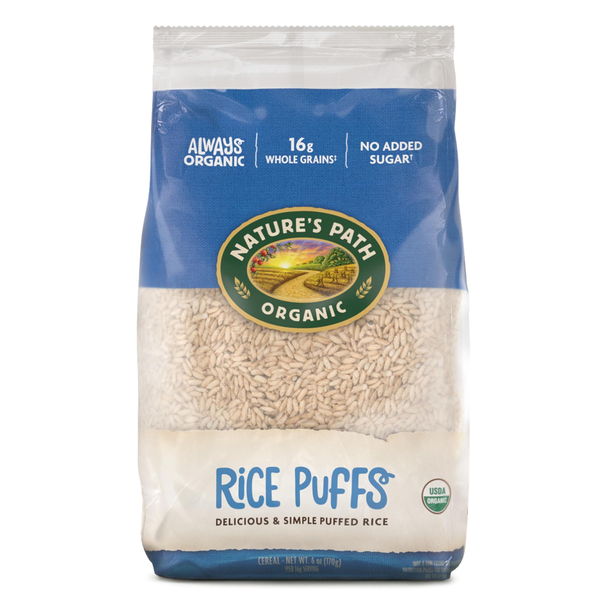 Nature's Path Organic Rice Puffs Cereal, 6 oz (Pack of 1), Earth Friendly Packaging