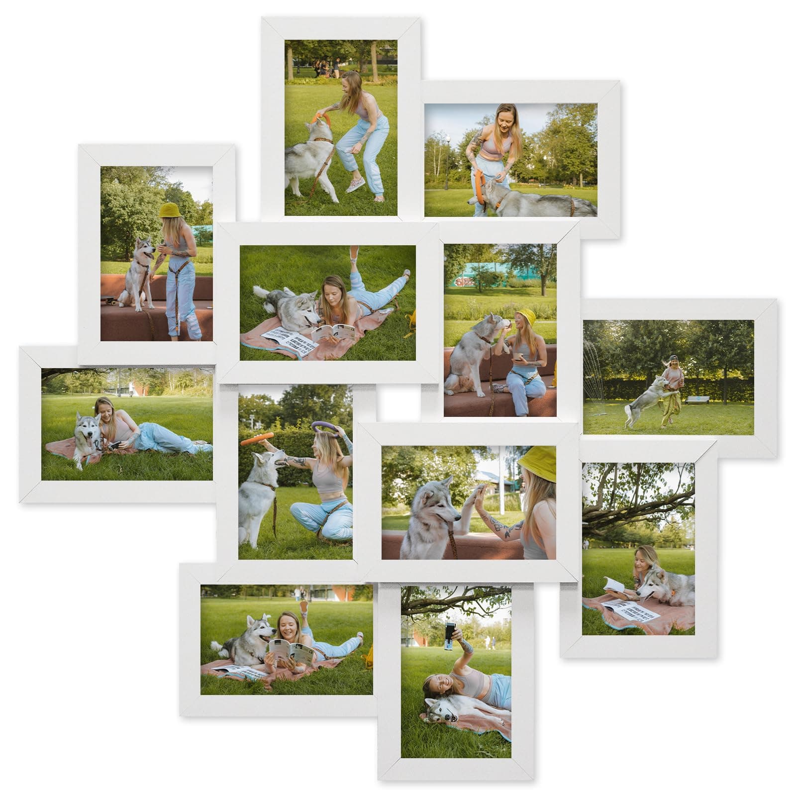 J.M.Deco12 opening collage picture frames for wall decor, smile collage photo frames for walls 6x4, photo collage frames for walls 4x6 collage frame, photo collage frame, White