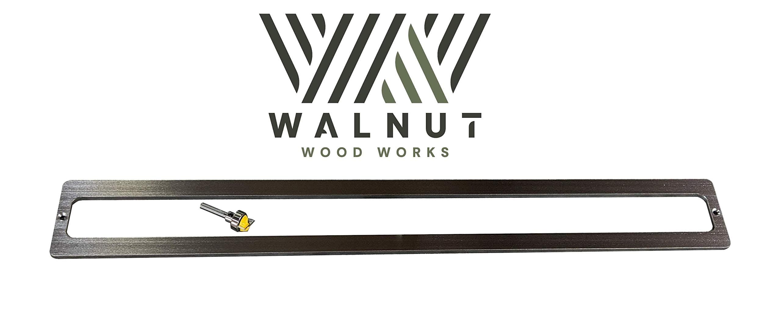 Walnut Wood WorksFloating Shelf Bracket Router Guide and Router Bit, Installation Kit - Floating Shelf Bracket Router Guide Kit Designed for Precision Drilling 1.5 Inch Floating Shelf Brackets